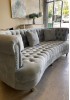 Lura Curved Buttoned Sofa 3 Seater